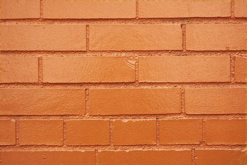 砖墙漆成橙色